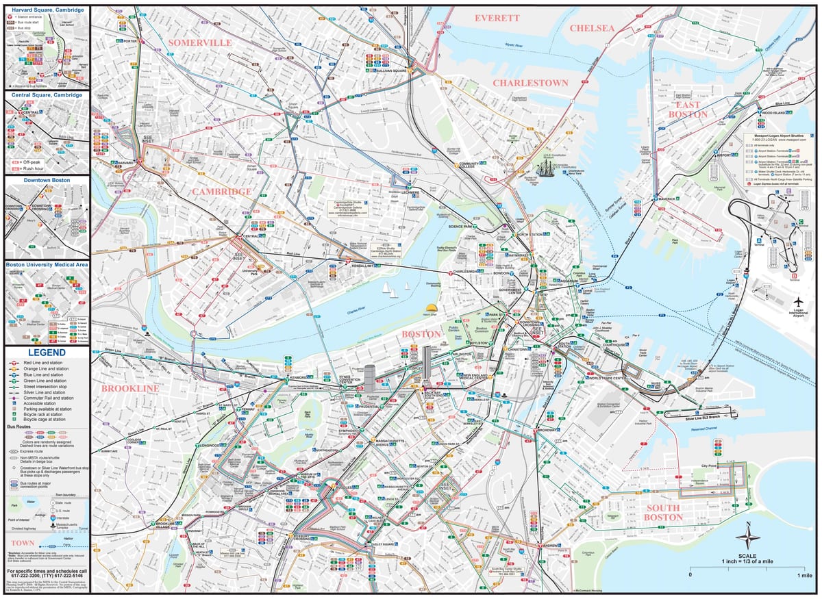 MBTA ਬੱਸ ਨਕਸ਼ਾ