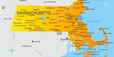 Massachuset ਨਕਸ਼ਾ