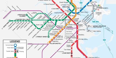 MBTA ਟੀ ਨਕਸ਼ਾ
