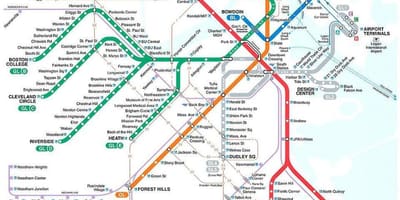 MBTA ਬੋਸਟਨ ਨਕਸ਼ਾ